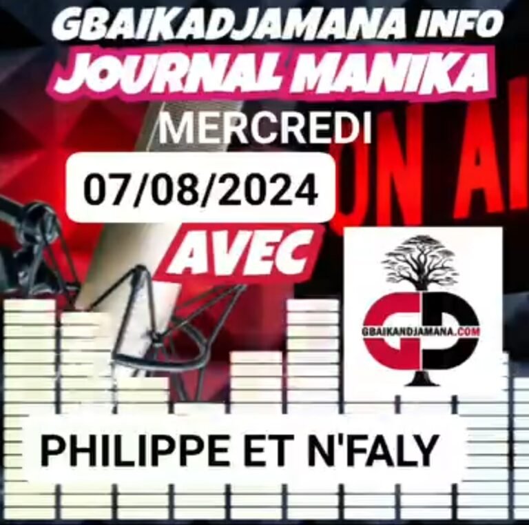 📻🎧L’ACTUALITÉ 🇬🇳JOURNAL DU MERCREDI 07 AOÛT 2024 AVEC PHILIPPE CONDÉ ET N’FALY CAMARA.