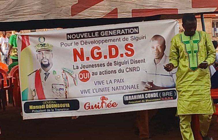 Haute-Guinée : La Nouvelle Génération pour le développement de Siguiri soutient les actions du CNRD. 